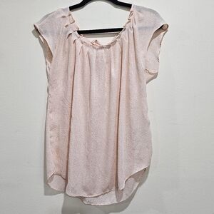 Lauren Conrad Pleated Scoopneck Blouse